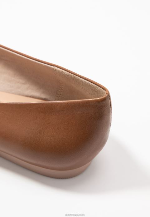 sievietes ādas baleta sūkņi konjaks 2LHT2066 Anna Field