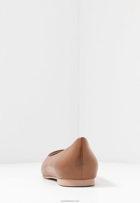 sievietes ādas baleta sūkņi konjaks 2LHT2066 Anna Field