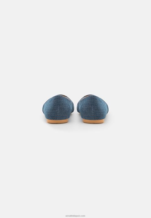 sievietes peeptoe baleta pumpas zilas 2LHT2120 Anna Field