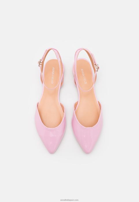 sievietes potītes siksna baleta pumpas rozā 2LHT2177 Anna Field