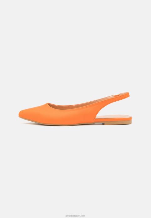 sievietes slingback baleta pumpas oranžas 2LHT2184 Anna Field