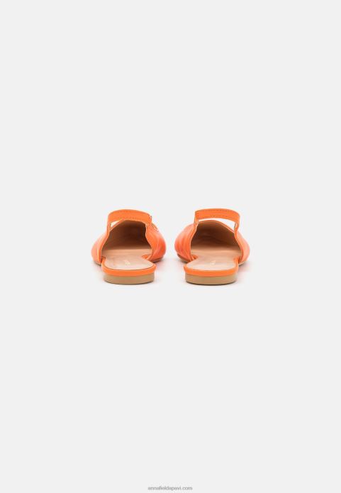 sievietes slingback baleta pumpas oranžas 2LHT2184 Anna Field