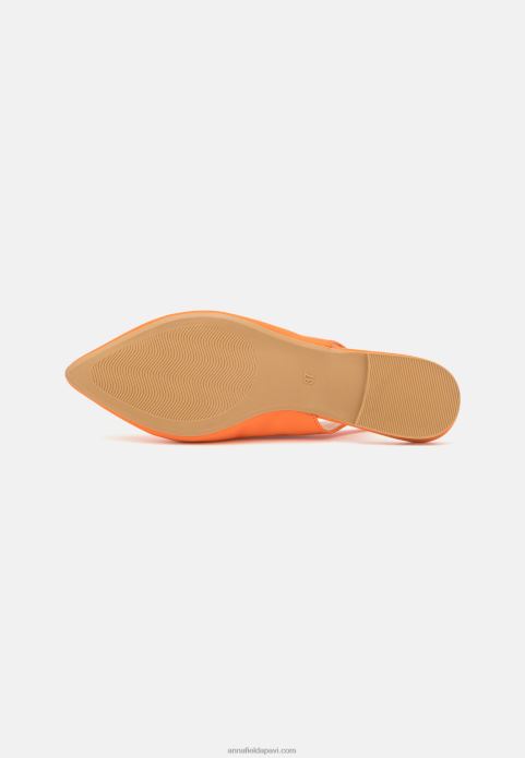 sievietes slingback baleta pumpas oranžas 2LHT2184 Anna Field