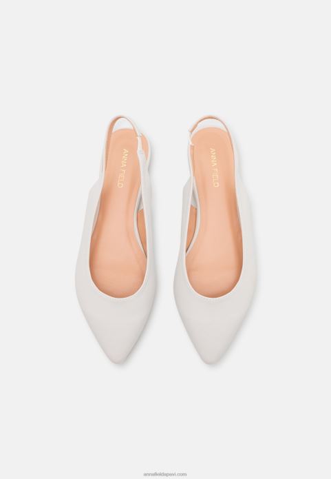 sievietes slingback baleta sūkņi balti 2LHT2181 Anna Field