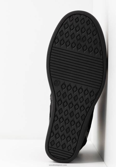 sievietes zābaciņi ar augstiem trenažieriem melni 2LHT1232 Anna Field