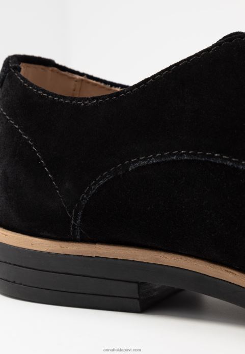 sievietes ādas mežģīnes melnas 2LHT1854 Anna Field