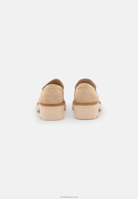 sievietes ādas slip-ons bēšs 2LHT1807 Anna Field