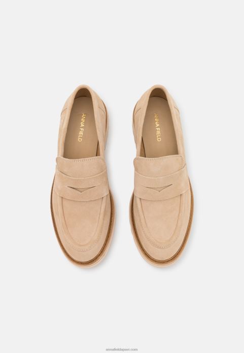 sievietes ādas slip-ons bēšs 2LHT1807 Anna Field