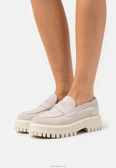 sievietes ādas slip-ons bēšs 2LHT1808 Anna Field