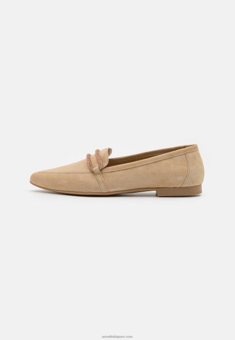 sievietes ādas slip-ons bēšs 2LHT1810 Anna Field