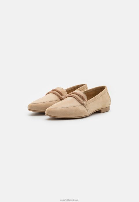 sievietes ādas slip-ons bēšs 2LHT1810 Anna Field