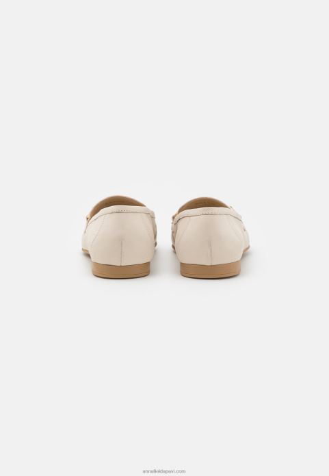 sievietes ādas slip-ons gandrīz baltas 2LHT1823 Anna Field