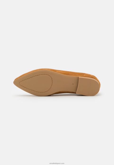 sievietes ādas slip-ons konjaks 2LHT1819 Anna Field