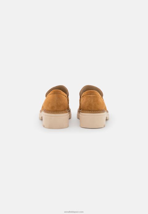 sievietes ādas slip-ons konjaks 2LHT1822 Anna Field