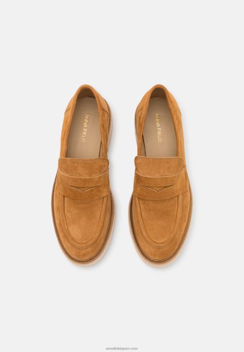 sievietes ādas slip-ons konjaks 2LHT1822 Anna Field