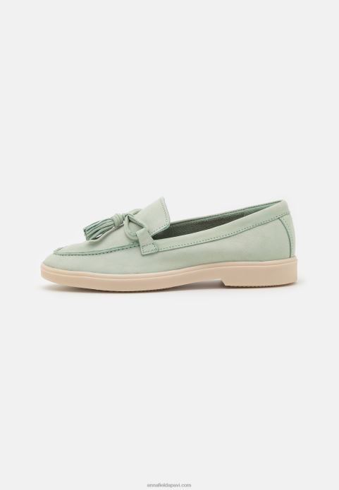 sievietes ādas slip-ons piparmētru 2LHT1818 Anna Field
