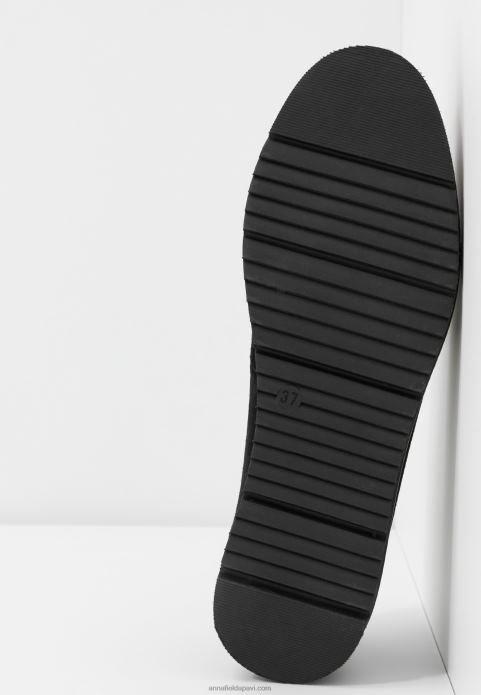 sievietes komfortabli ādas slip-ons melni 2LHT1787 Anna Field