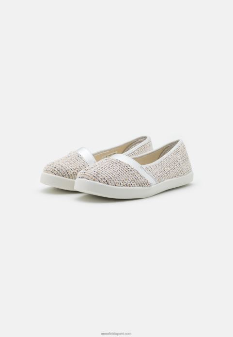 sievietes slip-ons sudraba 2LHT1826 Anna Field