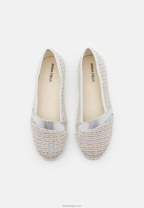 sievietes slip-ons sudraba 2LHT1826 Anna Field