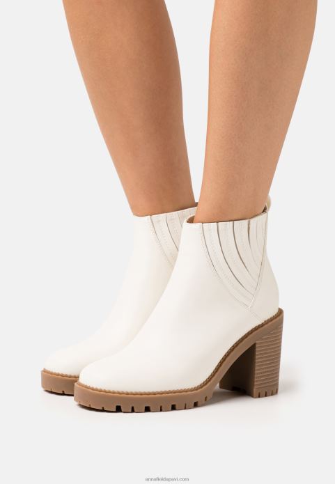 sievietes augstpapēžu puszābaki balti 2LHT1960 Anna Field