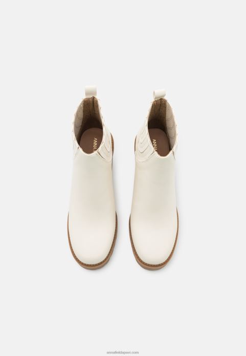 sievietes augstpapēžu puszābaki balti 2LHT1960 Anna Field