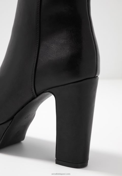 sievietes augstpapēžu puszābaki melni 2LHT2059 Anna Field