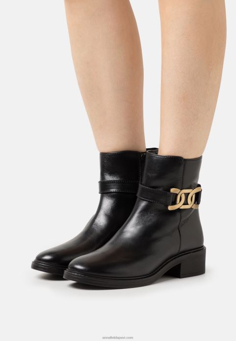 sievietes ādas klasiski puszābaki melni 2LHT1963 Anna Field