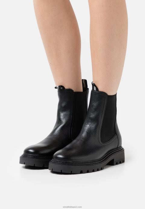 sievietes ādas klasiski puszābaki melni 2LHT1971 Anna Field