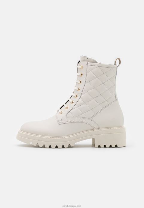 sievietes ādas šņorzābaki balti 2LHT2029 Anna Field