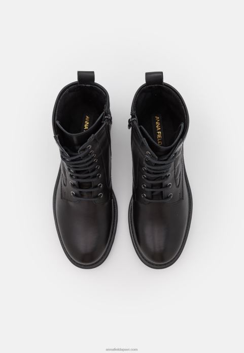 sievietes ādas šņorzābaki melni 2LHT2026 Anna Field