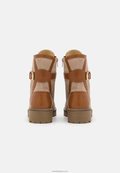 sievietes ādas šņorzābaki taupe 2LHT2022 Anna Field