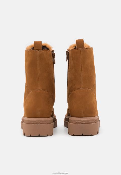 sievietes ādas platformas puszābaki konjaks 2LHT2037 Anna Field