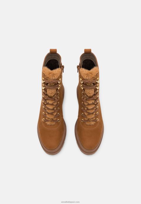 sievietes ādas platformas puszābaki konjaks 2LHT2037 Anna Field