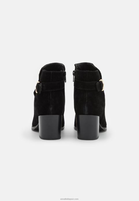 sievietes ādas puszābaki melni 2LHT1964 Anna Field