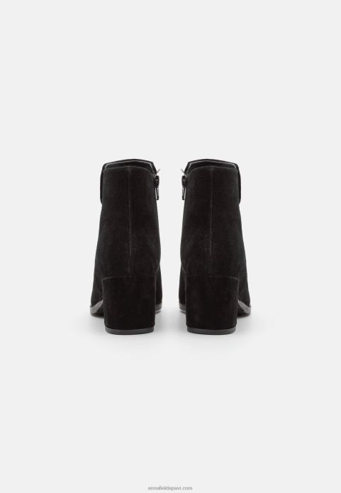 sievietes ādas puszābaki melni 2LHT1978 Anna Field