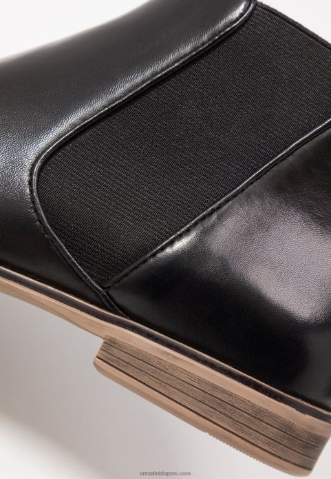 sievietes ādas puszābaki melni 2LHT2002 Anna Field