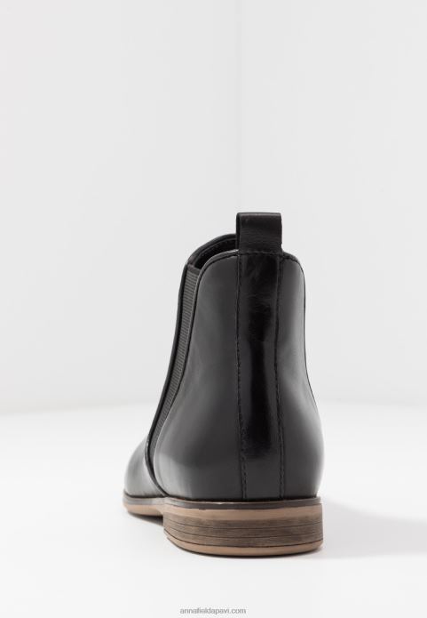 sievietes ādas puszābaki melni 2LHT2002 Anna Field