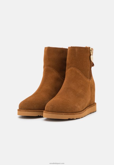 sievietes ādas ziemas zābaki puszābaki konjaks 2LHT1916 Anna Field