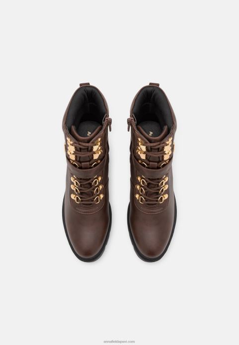 sievietes šņorzābaki brūni 2LHT1921 Anna Field