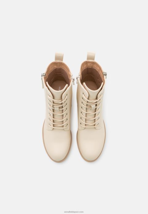 sievietes šņorzābaki gandrīz balti 2LHT2043 Anna Field