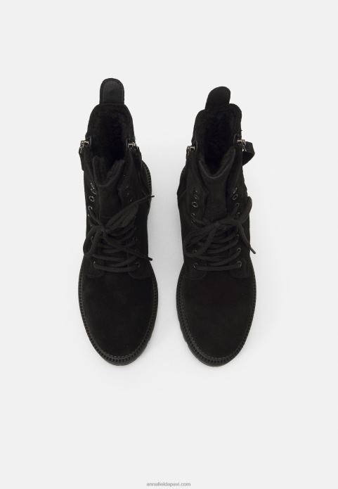 sievietes šņorzābaki melni 2LHT2038 Anna Field