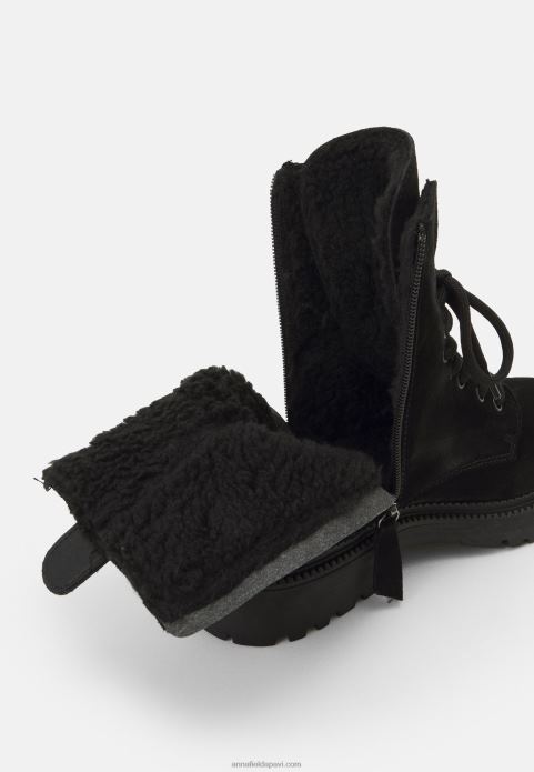 sievietes šņorzābaki melni 2LHT2038 Anna Field