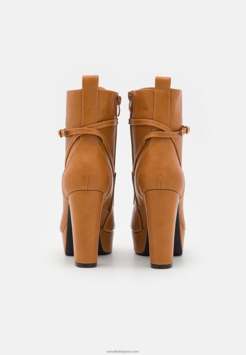 sievietes šņorzābaki puszābaki konjaks 2LHT2031 Anna Field