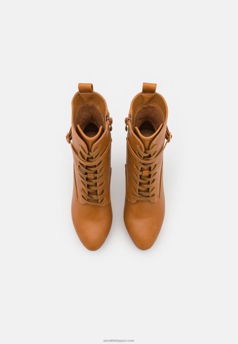 sievietes šņorzābaki puszābaki konjaks 2LHT2031 Anna Field