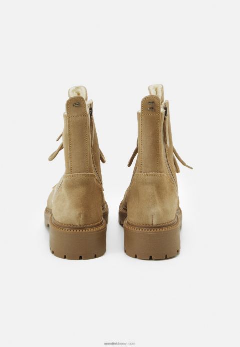 sievietes šņorzābaki smilškrāsas puszābaki 2LHT2028 Anna Field