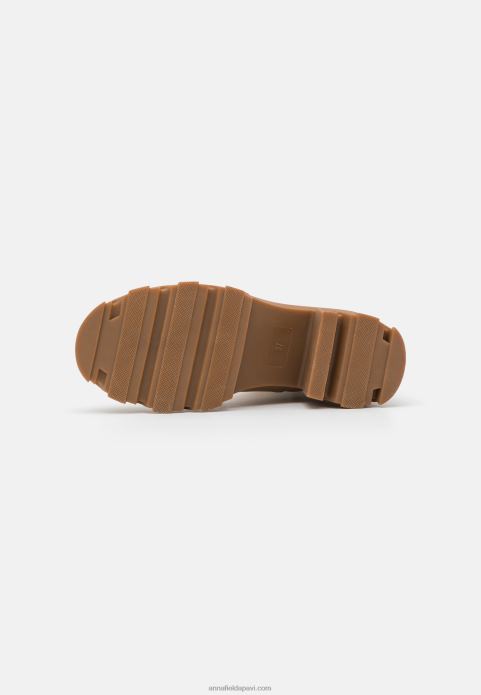 sievietes šņorzābaki smilškrāsas puszābaki 2LHT2039 Anna Field