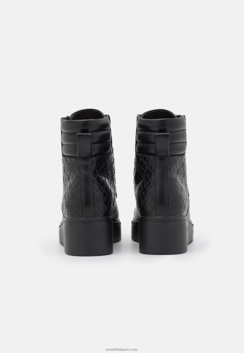 sievietes ķīļveida puszābaki melni 2LHT2035 Anna Field