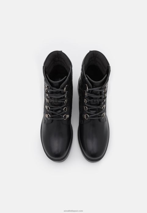 sievietes ķīļveida puszābaki melni 2LHT2035 Anna Field