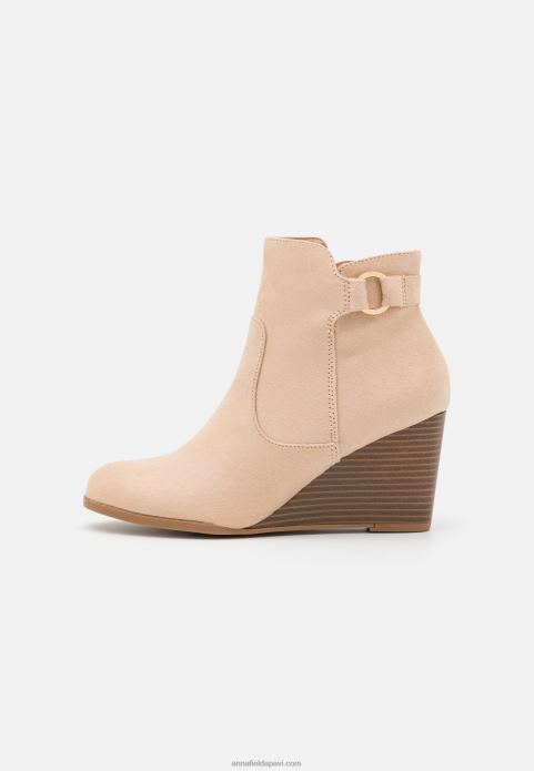 sievietes ķīļveida puszābaki smilškrāsas 2LHT1902 Anna Field