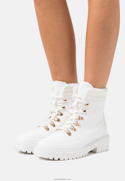 sievietes ziemas zābaki šņorzābaki balti 2LHT2046 Anna Field